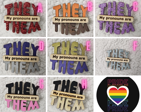 They/Them Pronoun Lapel Pins