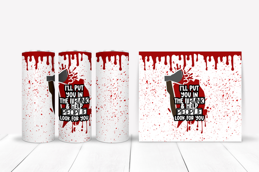 True Crime Humor 20 oz. Skinny Tumbler