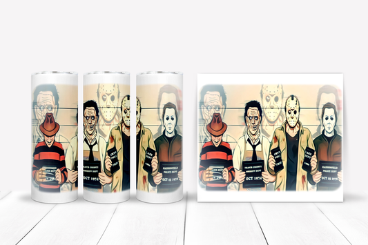 Halloween Friends Line Up 20 oz. Skinny Tumbler