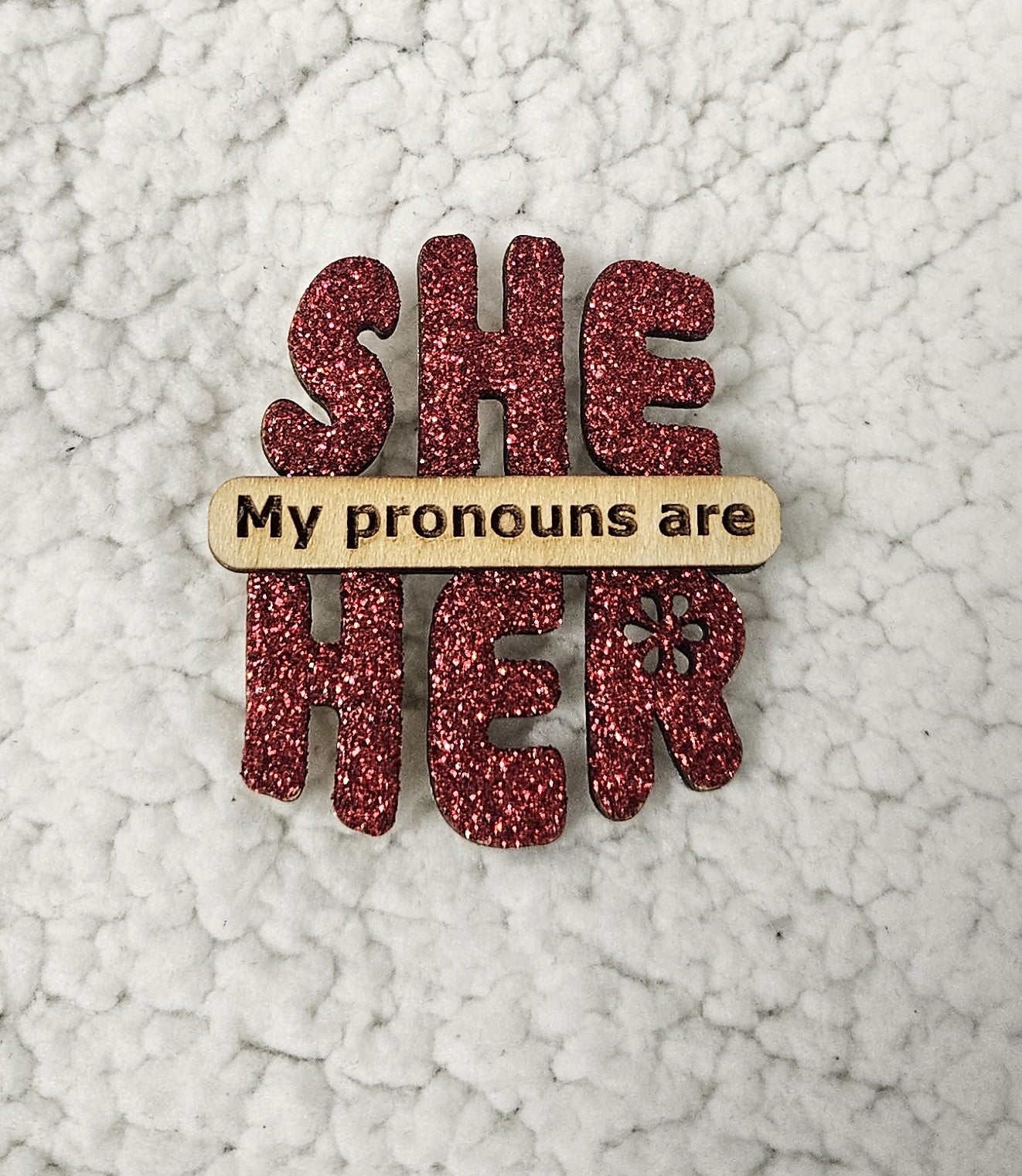 She/Her Pronoun Lapel Pins