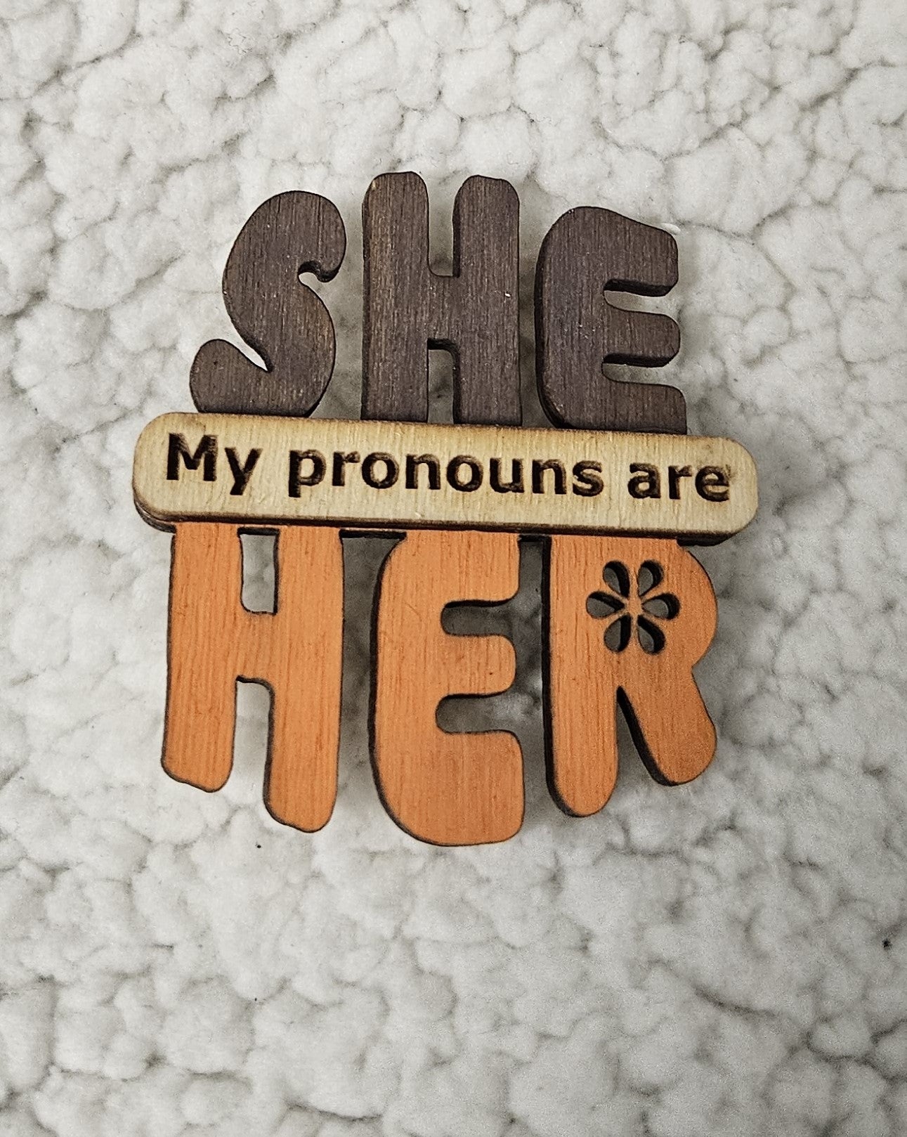 She/Her Pronoun Lapel Pins