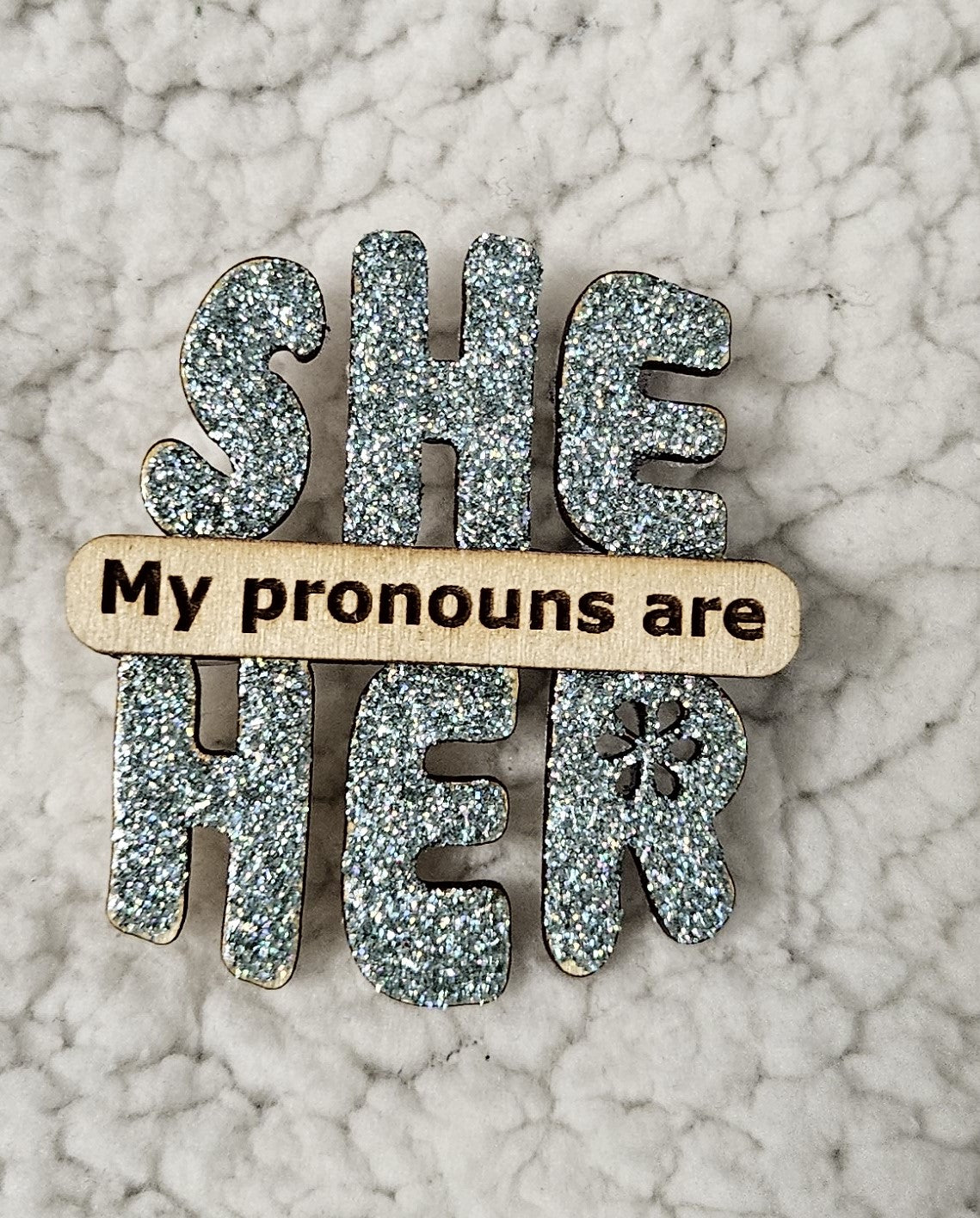 She/Her Pronoun Lapel Pins