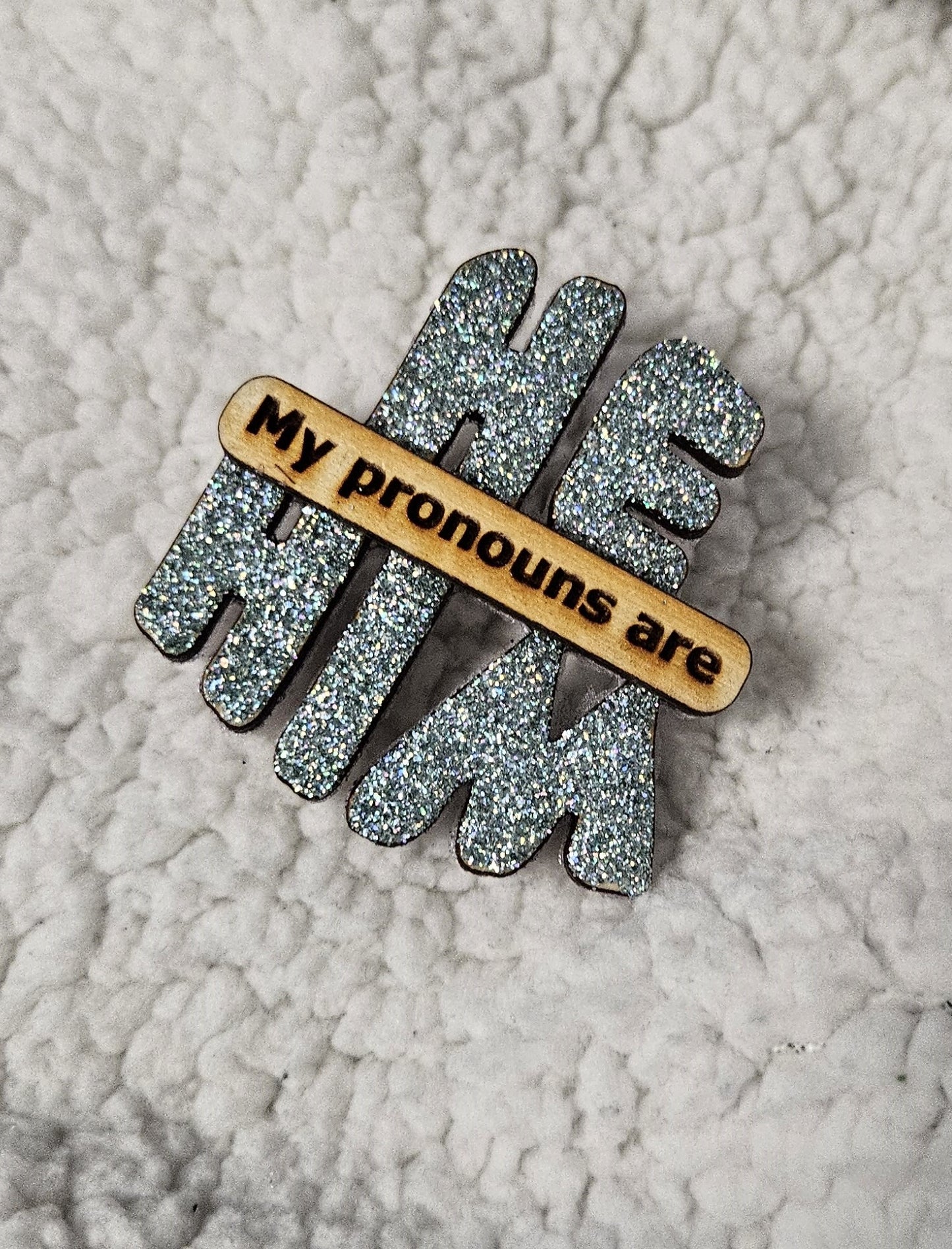 He/Him Pronoun Lapel Pins